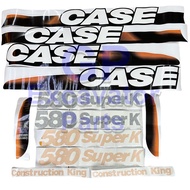 CASE 580SK Backhoe Loader Sticker Set