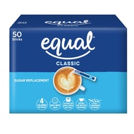 Sweetener Equal Classic Sugar Replacement 50 sticks