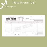 Custom Online Shop Notes 1/3 F Can Print Individually