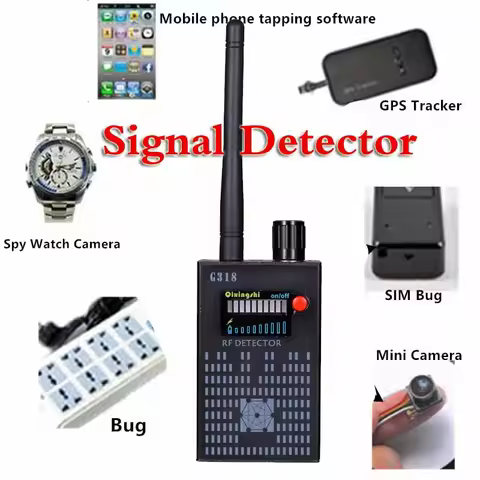 new update 1MHz-8000MHz Wireless Signal Detector Radio Wave WiFi Bug Detector Camera Full-Range RF D
