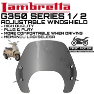 WINDSHIELD LAMBRETTA G350 G 350 SERIES 1 SERIES 2 ADJUSTABLE WINDSHIELD ACCESSORIES ACCESSORY MODIFI