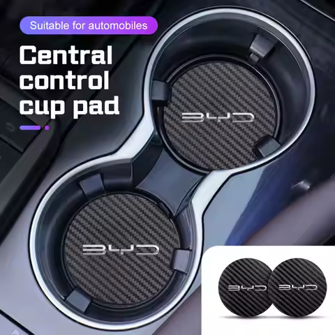 Car Coaster Water Cup Mat Accessories For BYD Seagull Song Plus F0 G3 Atto Han EV Yuan Tang F3 DM Qi