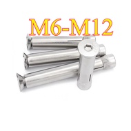 304 stainless steel built-in expansion screw countersunk head inner hexagon expansion bolt flat head