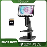 TOMLOV DM11 7นิ้ว2000X กล้องจุลทรรศน์ดิจิตอล500X 1000X USB อุตสาหกรรมอย่างต่อเนื่องขยายแว่นขยายสำหรั
