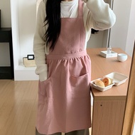 Korean Retro Apron Kitchen Dessert Shop Work Clothes High-value Household Manicure Coffee Shop Unive