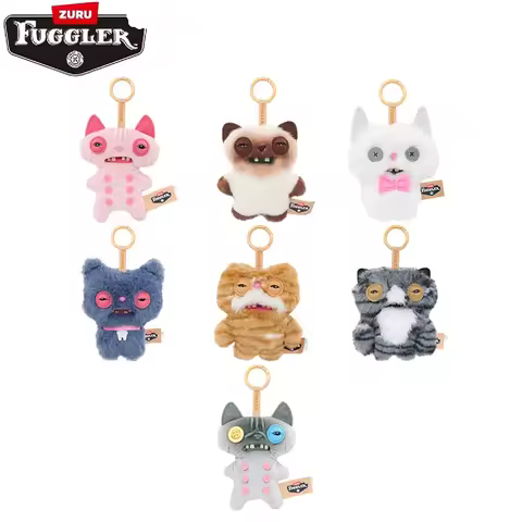 Original Fuggler Alley Cats Fuggler Funny Ugly Teeth Monster Fuggs Cute Keychain Bag Charm Plush Toy