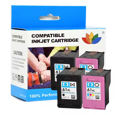 61XL Compatible Ink Cartridge for HP61 for HP 61 XL Envy 4500 4502 4504 4505 5530 Deskjet 1050 2050 