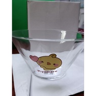 Piyomaru Glass Bowl 6 inches 0.3cm Thickness