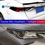flightcar Headlight Taillight Cover For Toyota Corolla Altis 2019 2020 2021 2022 Car Body Headlights Lamp Frame Styling Chrome Trim Taillight Cover accessories