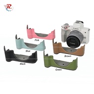 Pu Leather Camera Half Case Cover Bag For Canon EOS M50 M50II M50 Mark II Cameras