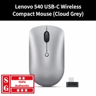 Lenovo 540 USB-C Wireless Compact Mouse (Cloud Grey) 800dpi Mouse Wireless Office Mouse Compact Wire