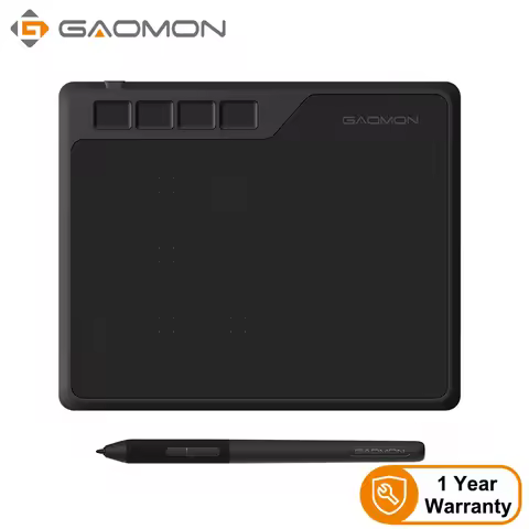 6.5x4 Inch GAOMON S620 Graphics Tablet Portablet Art Writing Board Easy Android Phone Connection, Pe