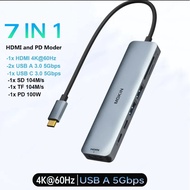 MOKIN Dual HDMI USB-C HUB 8K 4K HDMI Adapter 8 in 1 Splitter with RJ45 USB3.0 PD 100W Dock for MacBo