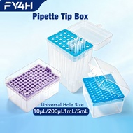 FY4H Autoclavable Pipette Tip Box Rack PP Tip Holder 10uL 200uL 1mL 5mL