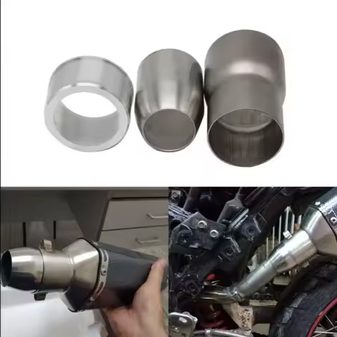 Motorcycle exhaust pipe adapter 60MM to 51MM 6.0CM to 5.1 chimney welding joint modification for Apr