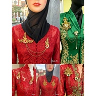 [BR] BEAUTIFUL CHAIN BROOCH FOR EID AND FORMAL EVENTS | BROOCH FOR JANGGAN KEBAYA, NEW KUTU KEBAYA |