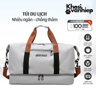 Travel Clothes Bag with Separate Shoe Compartment, Waterproof Polyester Fabric Size 46x25x28cm