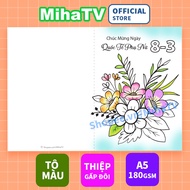 Coloring March 8, March 8 cards | MihaTV creative coloring pictures early education toys | A5 180gsm