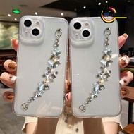 GC133 SOFTCASE CLEAR DIAMOND CHAIN BRACELET FOR iphone 6 6+ 7 7+ 8 8+ X XS XR XS MAX 11 12 13 14 15 
