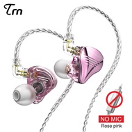 TRN TA2หูฟัง Triple Hybrid HIFI DJ จอภาพชุดหูฟัง1DD + 2 Knowles BA Sport Running หูฟัง16Ω IEM โลหะหู