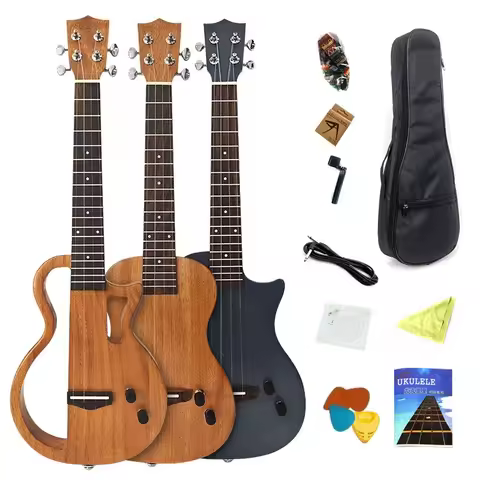Beginner Electric Ukulele 23 Inch Children Small Ukulele Entry-level Wooden Ukuleles Rosewood Finger
