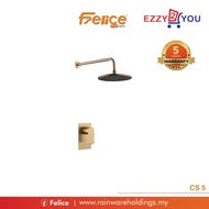 CS 5 Concealed Shower Set 5 : (ABS Shower Head + Single Lever Concealed Shower Mixer) (Matte Gold)