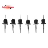 6Pcs Stainless Steel Spirit Wine Bottle Pourer Stopper  Liquor Cocktail