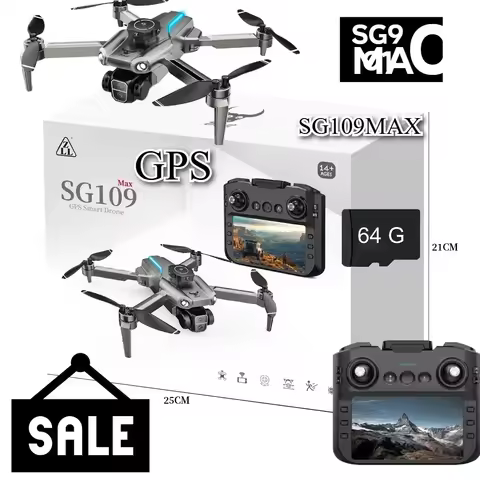 X1A0M1 SG109MAX PRO MAX Drone 4K Professional GPS HD Camera Drones 5G WIFI FPV Video UAV 5.9 Inch La