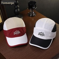 FOREVERGO Color Block Spliced Baseball Cap Embroidery Sunshade Hat Quick Dry Baseball For Men Women 