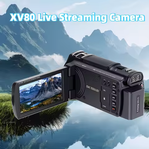 XV80 4K Digital Camcorder 3.5'' Touch Screen 12X Optical ZoomLive Streaming&APP Control for Vlogging