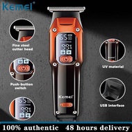 Kemei สายปัตตาเลี่ยน KM-658ไร้สายใช้ตัดผมร้านตัดผมชาร์จซ้ำได้อย่างมืออาชีพ Mesin Potong Rambut Listr