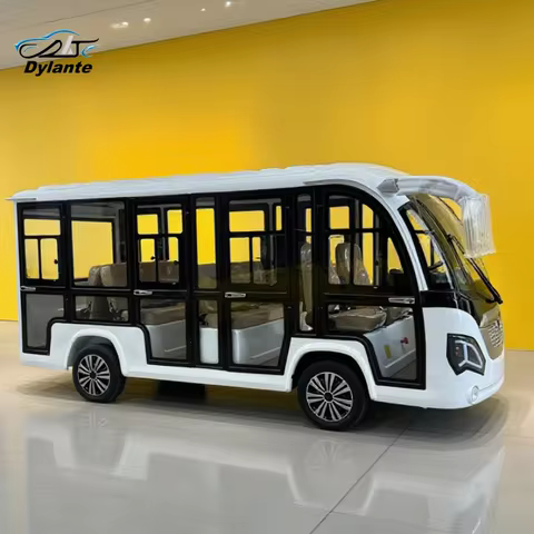 China Supplier 8/11/14 Seater Mini Electric Sightseeing Bus Tour Shuttle 5000W 7500W Bus Cart for Sa