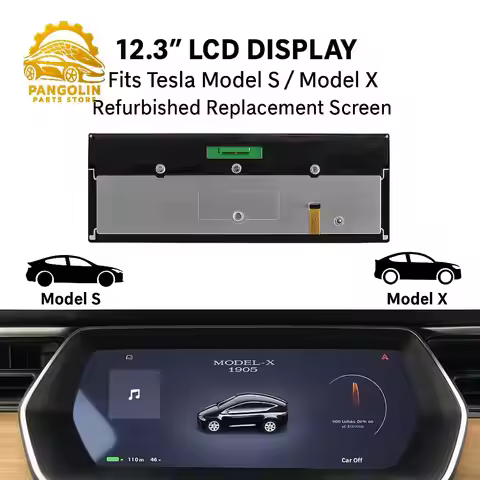 12.3" Digital Instrument Cluster Display For Tesla Model S S2 X GEN2 LA123WF1(SL)(01) Refurbished LC