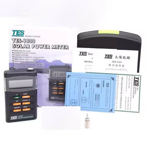 TES-1333 Solar Power Meters TES1333 Digital Radiation Detector Solar Cell Energy Tester