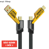 Cáp sạc 4in1 Dây sạc nhanh tối đa 65W Dây dù đầu cáp kim loại chống gãy Dây sạc 4 in 1 Củ sạc nhanh