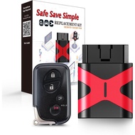 Remote Key Fob Replacement, Programmable Keyfob, Replacement Car Keys and Fob for 2010-2015 Lexus RX