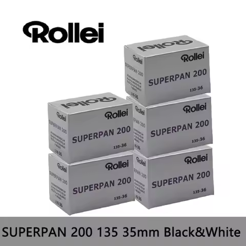 1-5Rolls Original Rollei SUPERPAN 200 135 35mm Black&White Negative Film（36 Exposures/Roll）Professio