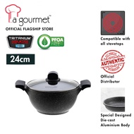 La gourmet Shogun Kyoto 24cm Non-stick Casserole with Glass Lid (Induction)