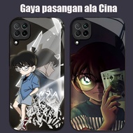 DK-60 Detective Conan Casing GLASS soft frame black Samsung A22 A12 M12 M32 5G