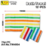 KIJO【12-PCS】Bath Towel 70gram #TW4004