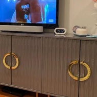 LIMITED STOCK [DARI TANGERANG] GOLD MIRROR HALF CIRCLE HANDLE HALF CIRCLE CRESCENT