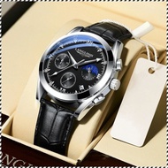 . Casual  Mens automatic mechanical Seiko Tourbillon watch orient man Leather watches