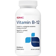 GNC Vitamin B-12 1500mcg, Supports Energy Production, 90 Capsules