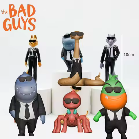 Hot 6Pcs/Set The Bad Guys 2 Action Figures, Anime Model Toys, Cake Topper Decorations, Collectible F