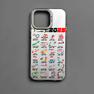 2025 F-F1-1 Racing Schedule Map Phone Case For iPhone 16 15 14 13 12 11 Pro Max Plus – Colorful Grad