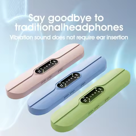 Mini Bone Conduction Bluetooth Under Pillow Speaker with 10 Soothing Sounds Sleep Timer TF Card Supp
