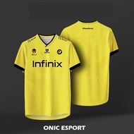 ONIC ESPORTS INFINIX JERSEY FANISSUE GAME GAMING V-NECK SHORT SLEEVE: Size: S-2XL