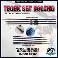 Joran tegek Set Kolong Bahan Carbon Ruas Pendek dan Panjang Ringan dan Kuat Medium Action