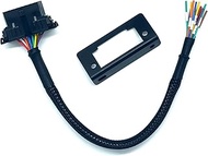J1962 OBD2 Female to Open Pigtail Cable Bracket 16PIN OBDII Port Replacement Adapter - [1ft/30cm]