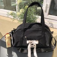 【現貨免運】韓國小眾設計ovuni大容量絲帶健身包通勤託特媽咪包旅行斜挎女包